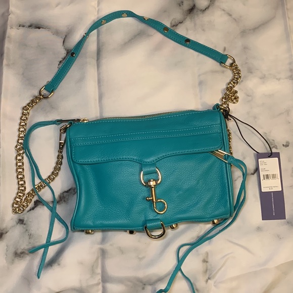 🎒 NWT Mini Mac Sea Green Rebecca Minkoff - Picture 5 of 15